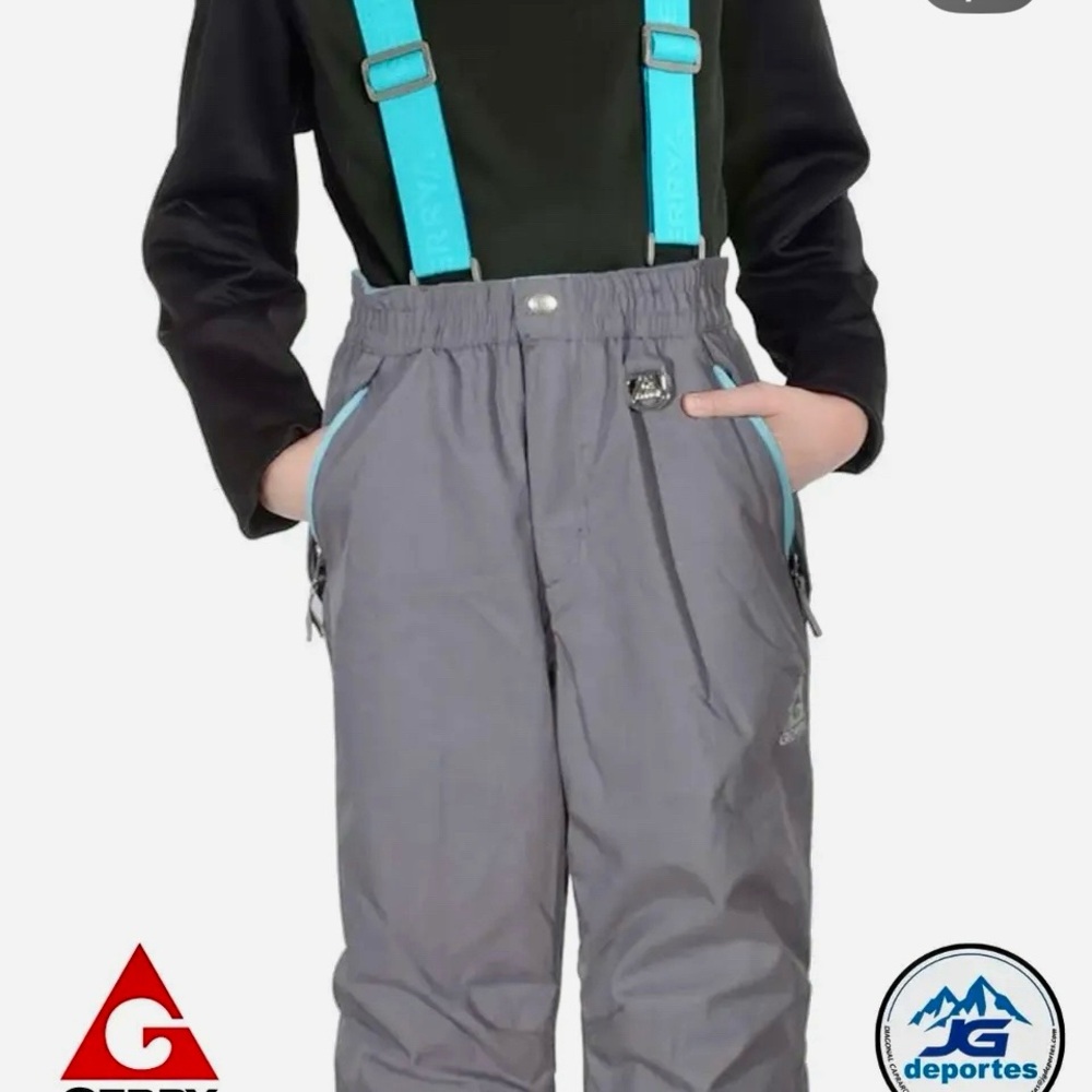 Gerry Weber Kids Overalls in Gray with Blue Straps